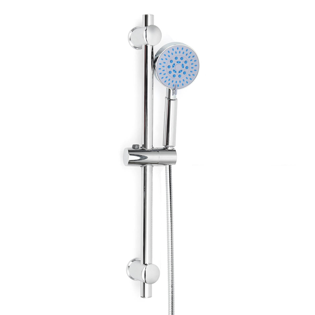 Bathroom Shower Head Riser Rail Bracket Handheld Holder Bar Chrome