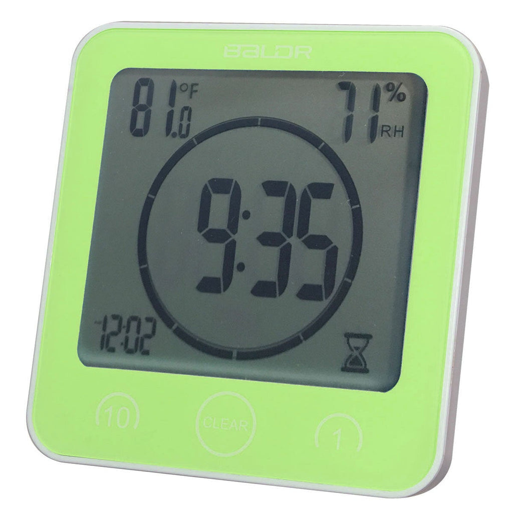 Digital Waterproof Shower Clock Temperature Sensor Wall Countdown Bathroom Timer