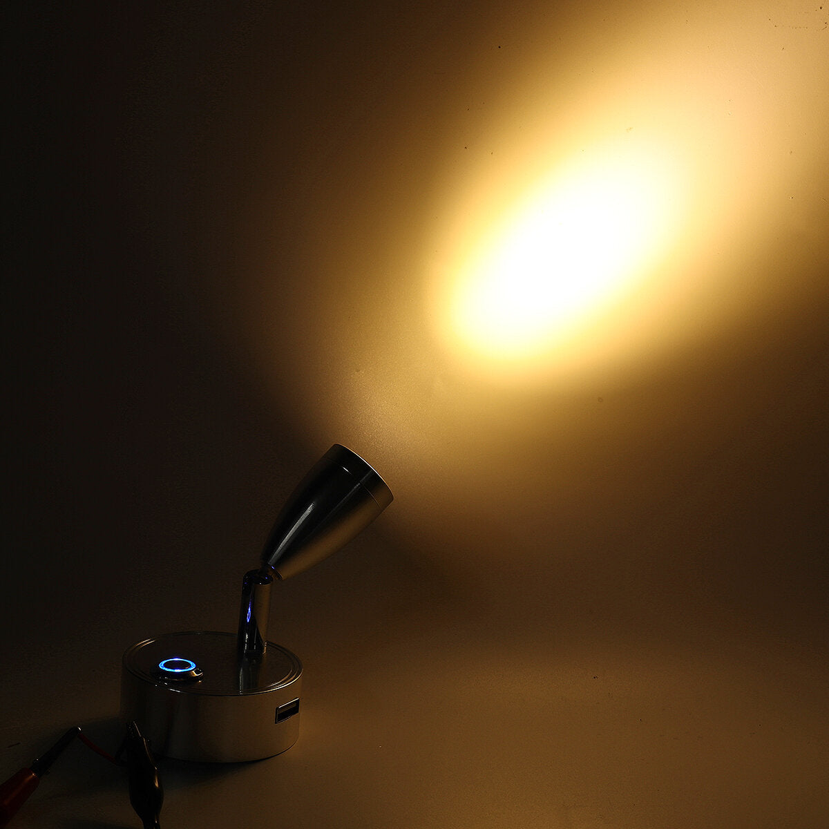 12-24V Dimming LED Reading Spot Light Bedside Wall Lamp USB Interface For RV Boat Caravan Motorhome