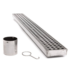 Stainless Steel Tile Insert Linear Shower Grate Bathroom Floor Drain Channel