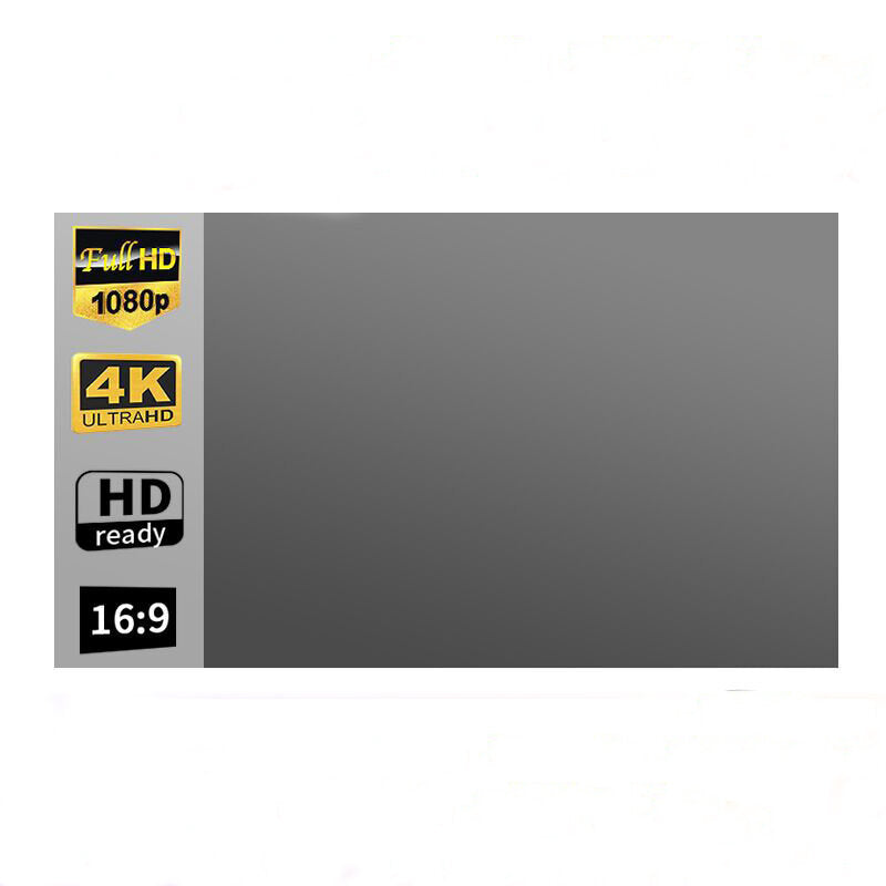 100/120-Inch Metal Anti-light Projector Screen Portable Foldable 16:9 Full HD Outdoor Home Movie Theater