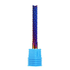 6mm Shank 42mm Tungsten Carbide Milling Cutter Blue Nano Coated End Mill