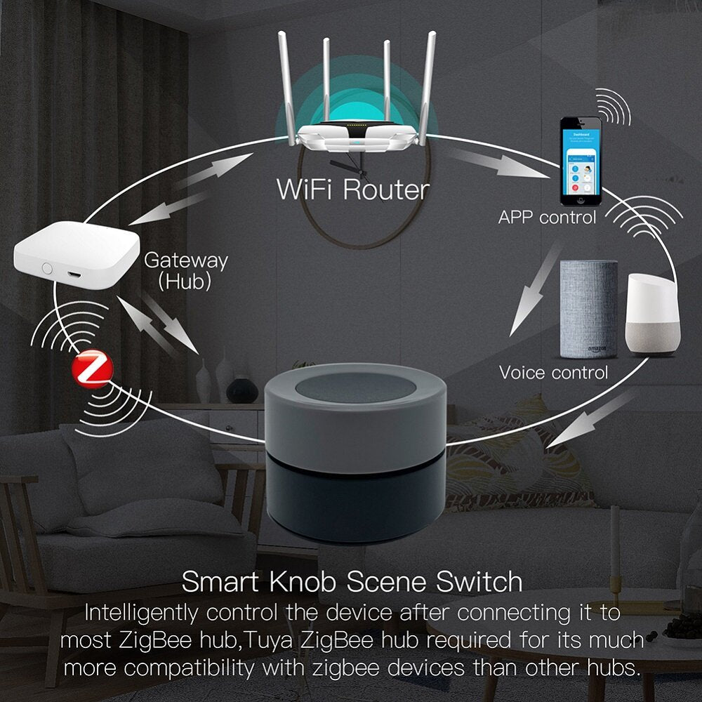 Scene Switch Wireless Knob Sticky Bedside Switch Mobile Phone Remote Control Key Switch