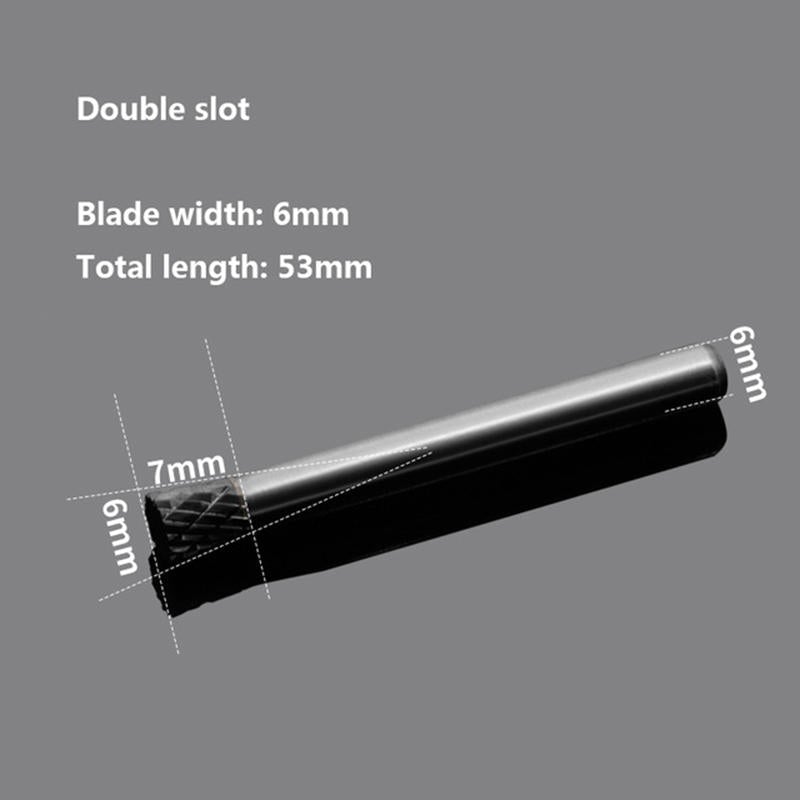 Double Groove Alloy Rotary Boring Tool Tungsten Steel Wood Carving N-type Inverted Cone Milling Cutter Grinding Head