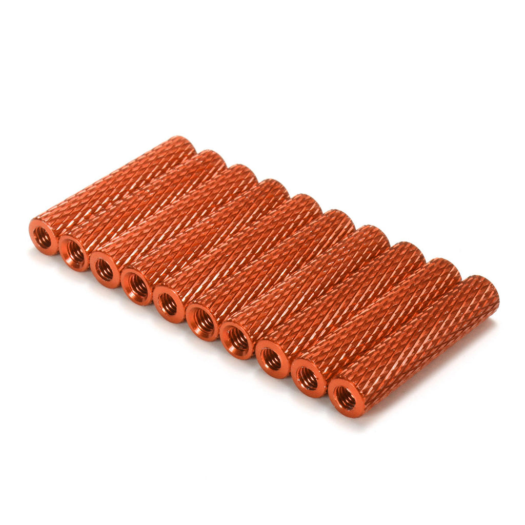 M3AS17 50Pcs M3 25mm Knurled Standoff Aluminum Alloy Anodized Spacer