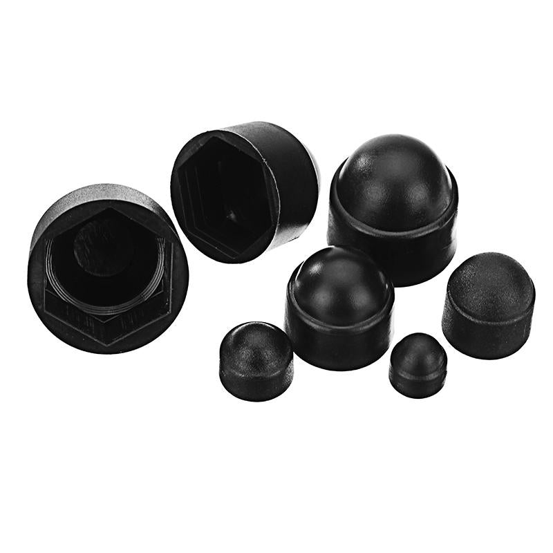 M4/M5/M6/M8/M10/M12 Black Nut Bolt Cover Hexagonal Bolt Cap Rubber Cap 145Pcs