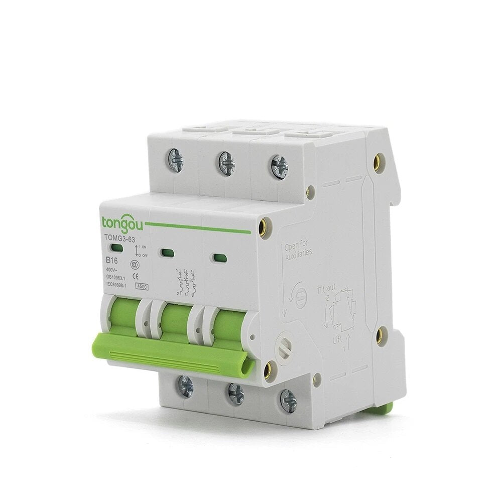 Miniature Circuit Breaker Overcurrent Protection 110V/230V/400V 4.5KA MCB Curve B Type