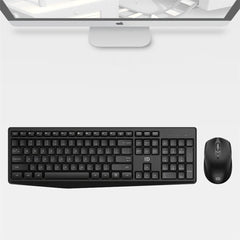 2.4G Wireless Keyboard & Mouse Set 106 Keys Business Keyboard 1500DPI 3 Buttons Silent Optical Home Office Mice for Computer Laptop PC