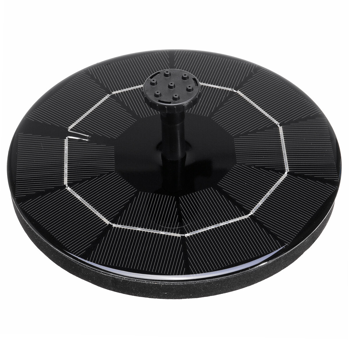 8-in-1 Solar Bird Water Fountain Set 3.5W Circle Floating Pump for Working at Cloudy or Night