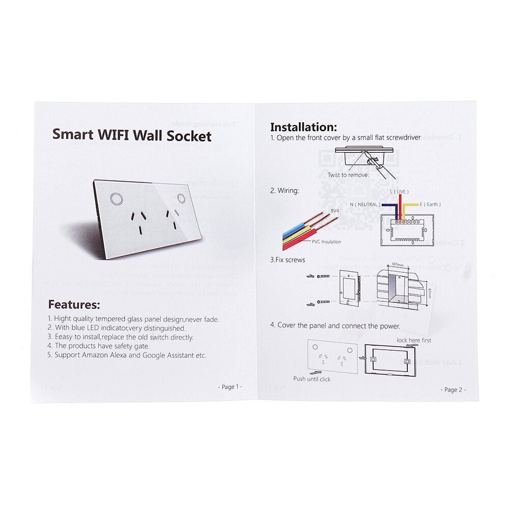 Plug WIFI Smart Socket 10A 110-240V Phone Timing Current Monitoring Voice Control Support Amazon Alexa/Google Assistant
