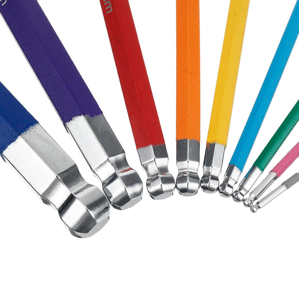 9Pcs 1.5mm-10mm Mini All-in-one Colorful Ball-End Hex L Wrench Key Screwdriver Set Powerful Repair Tools