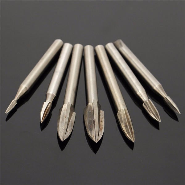 6mm Shank Three Blade White Steel Manual Wood Working Grinding Carving Tool