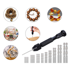 36pcs Hand Drill Set Pin Vise with Mini Twist Bits PCB for Craft Carving DIY