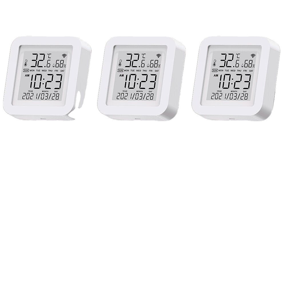 WIFI Wireless Temperature And Humidity Sensor Indoor Smart Digital Display Electronic Thermometer Works With Alexa And Google Home
