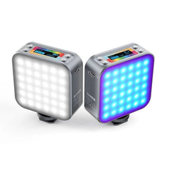 Double-sided Aluminum Alloy LED Fill Light Video Lamp 2500K-9000K with Double-sided Magnet 2500mAh Battery for Selfie Live Broadcast Vlog Photography