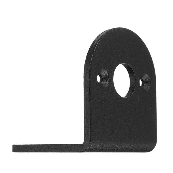 DC Motor Bracket Black L Shape Alloy Fixed Support Mounting Bracket