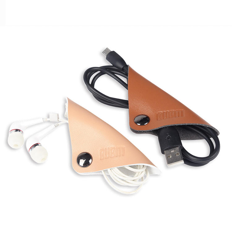 2Pcs Magnetic Leather Cable Strap Cable Tie Wraps Cord Management Holder Keeper Cable Clip