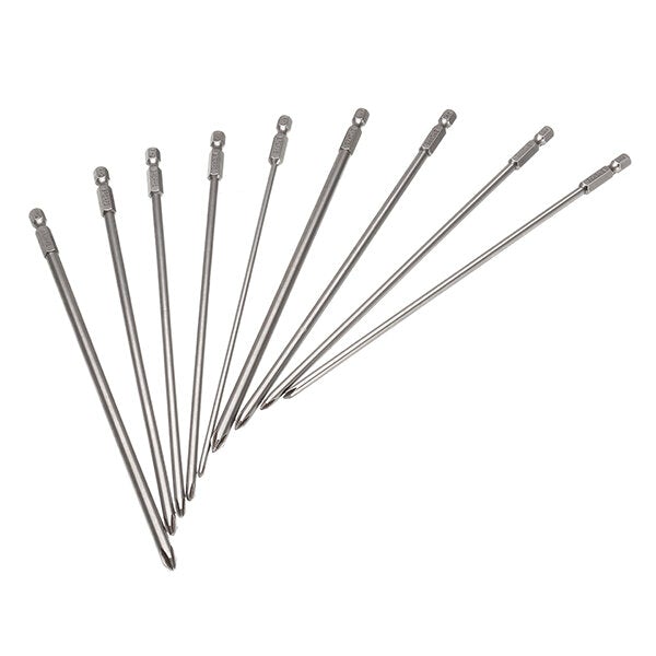 9pcs 200mm Magnetic Long Hex Cross Head Screwdriver Bits