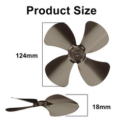 Multiple Colour Aluminum Alloy Quiet 4 Blade Fan Stove Fan Fireplace Fan Outdoor Fan