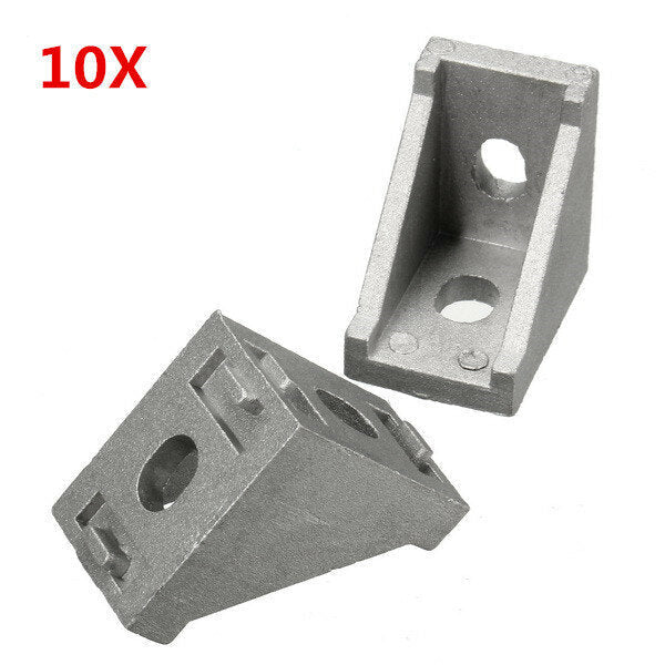 10Pcs 2028 Aluminium Angle Corner Joint 20 Series Aluminum Extrusion 20x20mm Right Angle Bracket Furniture Fittings