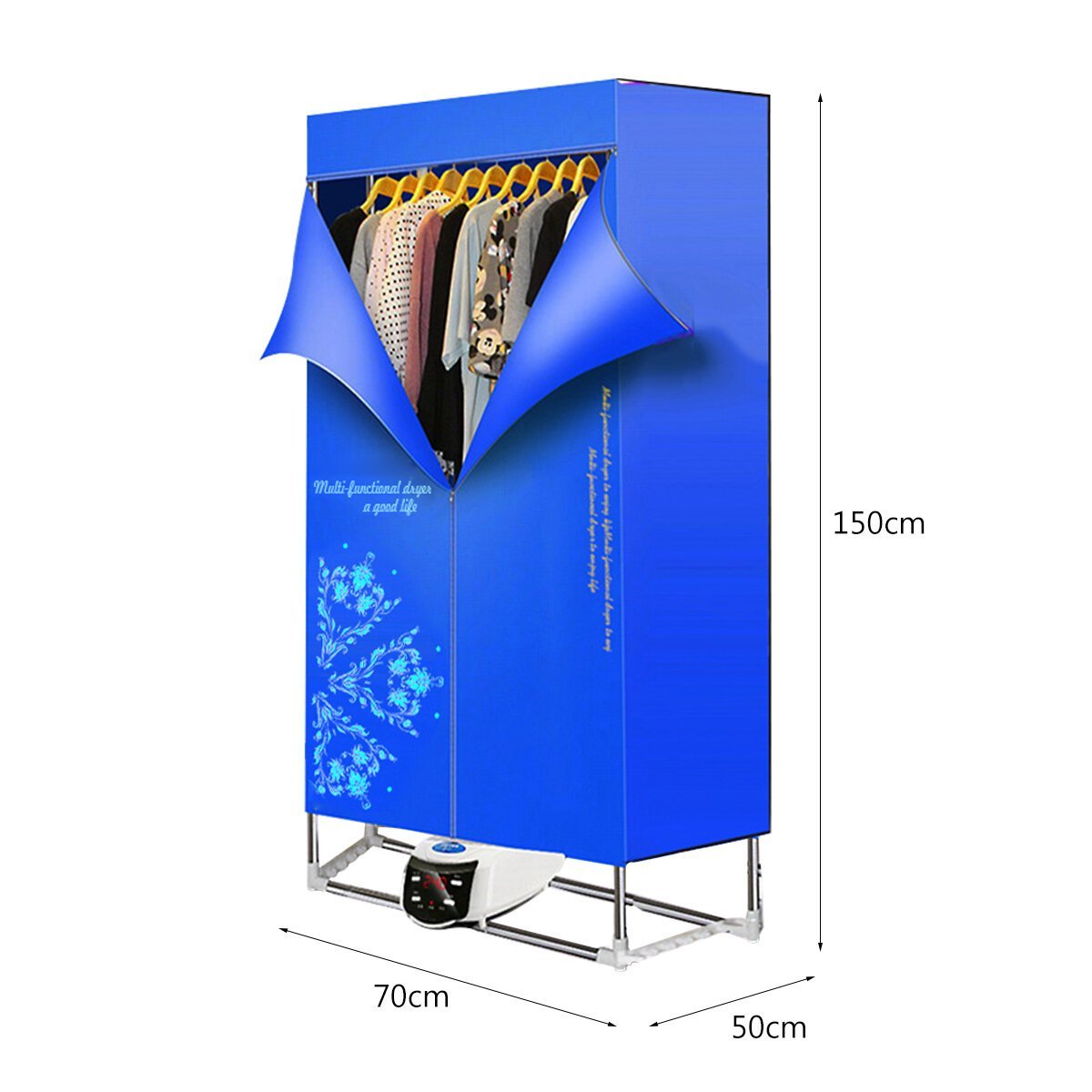 1500W Remote Control Electric Clothes Dryer Folding Wardrobe Heating Machine