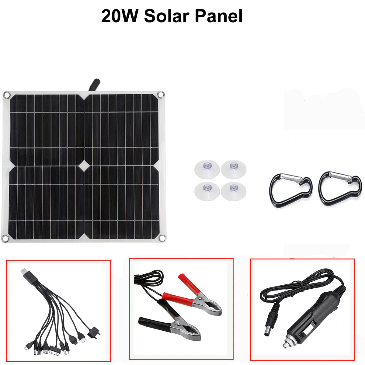 20W Solar Panel USB 5V DC 12V With 10/20/30A Controller Flexible Solar cells for Car Yacht Battery Charger Camping Waterproof