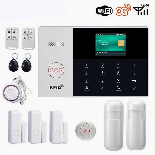 WIFI Alarm System Card APP Remote Control Wireless Home Security Smart Home Alarm Kits