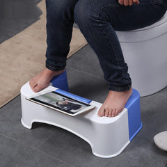 Anti-slip Toilet Toot Stool Crouch Hole Folding Phone Holder Design Bathroom Toilet Accessory