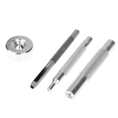 4 Pcs Metal Leather Craft Tools Snap Rivet Fastener Buttons Installation Tool Kit Hand Punch Tool Set