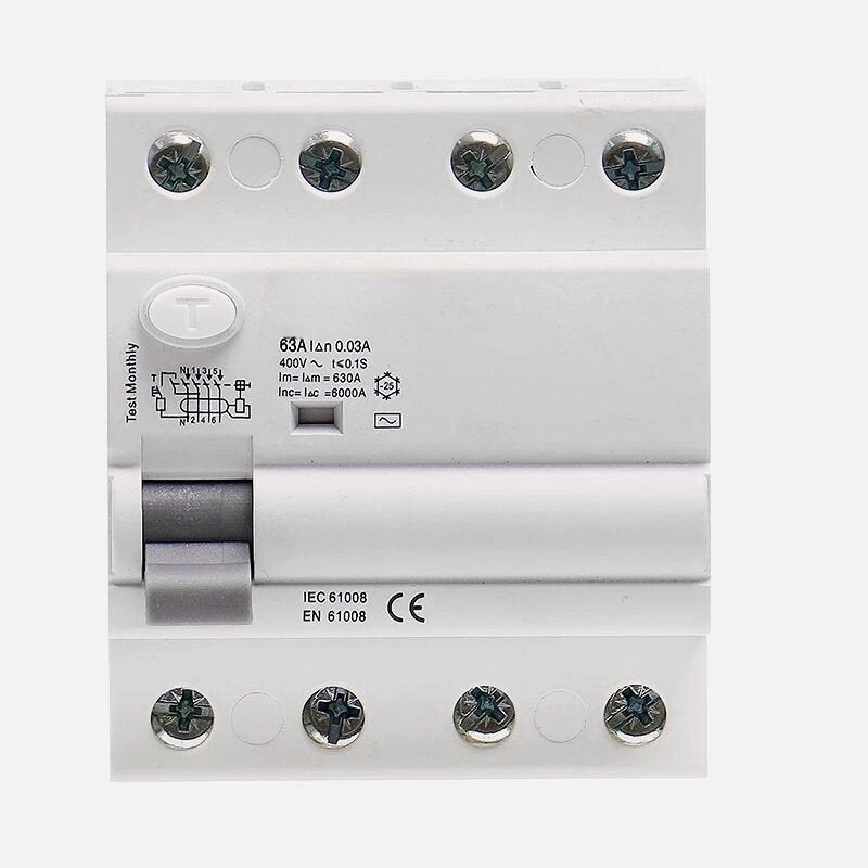 RCD Residual Current Circuit Breakers Differential Breakers Safety Switch,25A 40A 63A 30mA