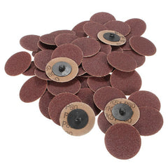 50pcs 2 Inch 80 Grit Roll Lock Sanding Disc Abrasive Pads