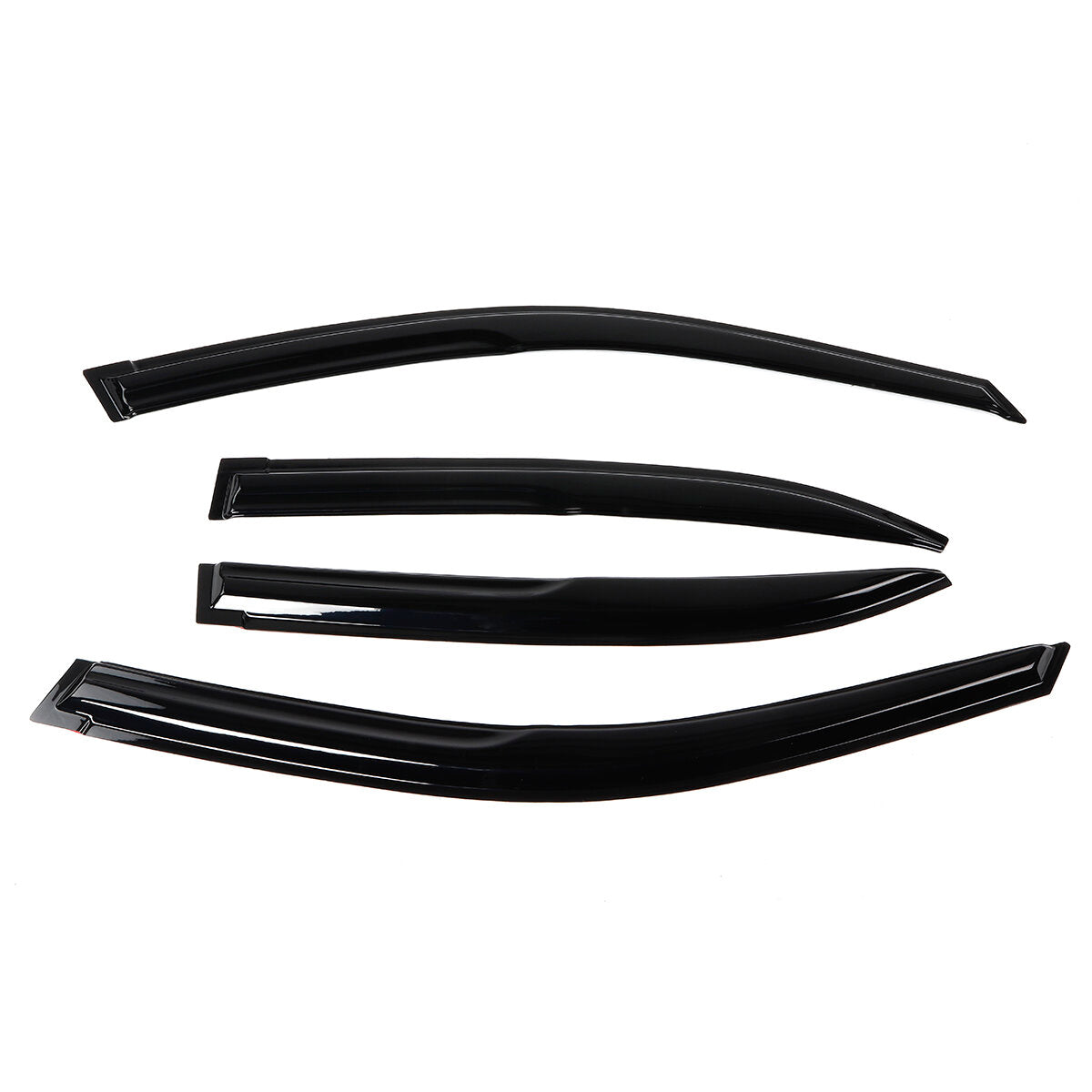 4Pcs Plastic Exterior Visor Vent Shades For Honda Civic 4DR Sedan JDM Wavy Mugen Style 2001-2005 Window Sun Rain Guard Deflector