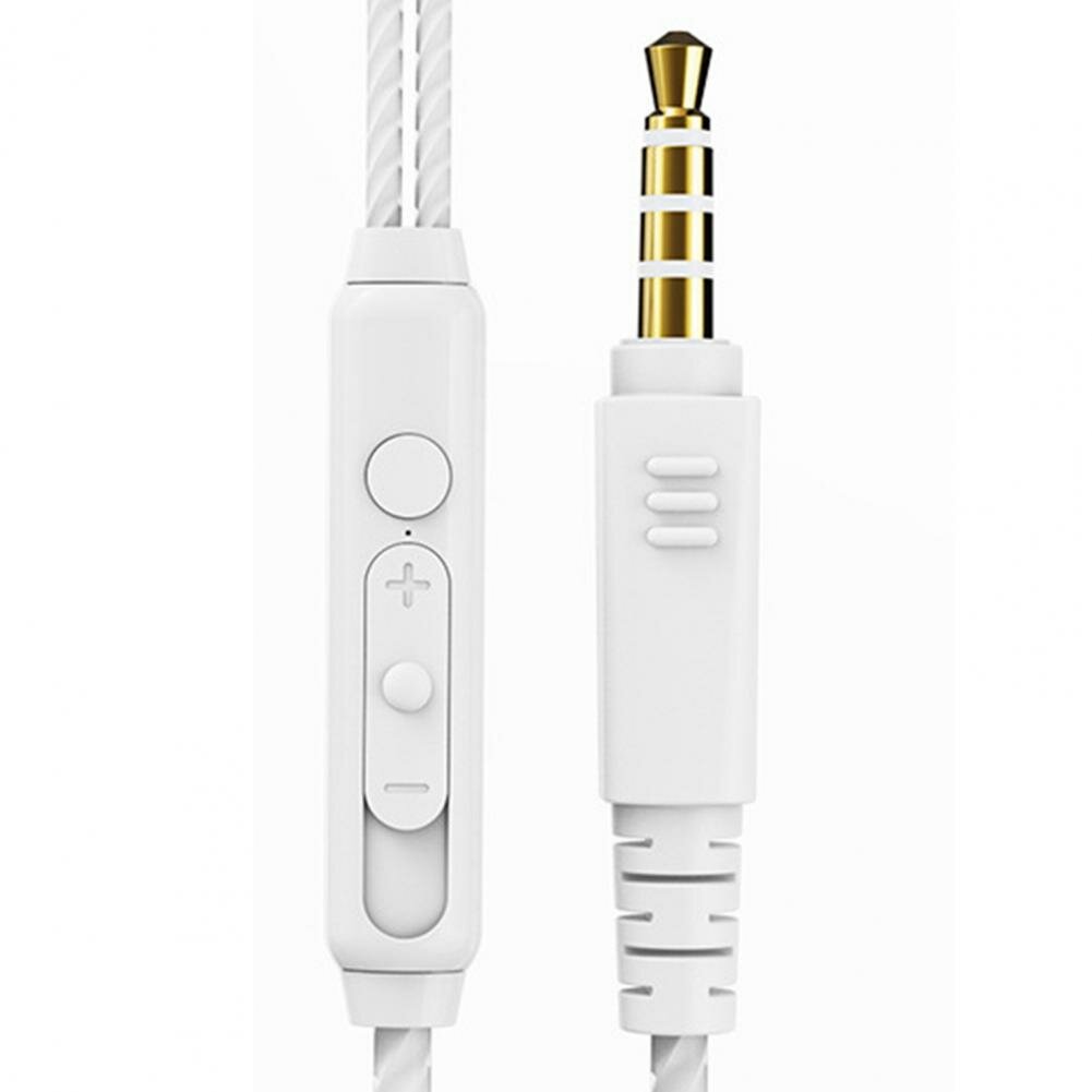 Wired Earphones 1.2m In-ear Hi-Fi Heavy Bass Line Control Headphone with Microphone