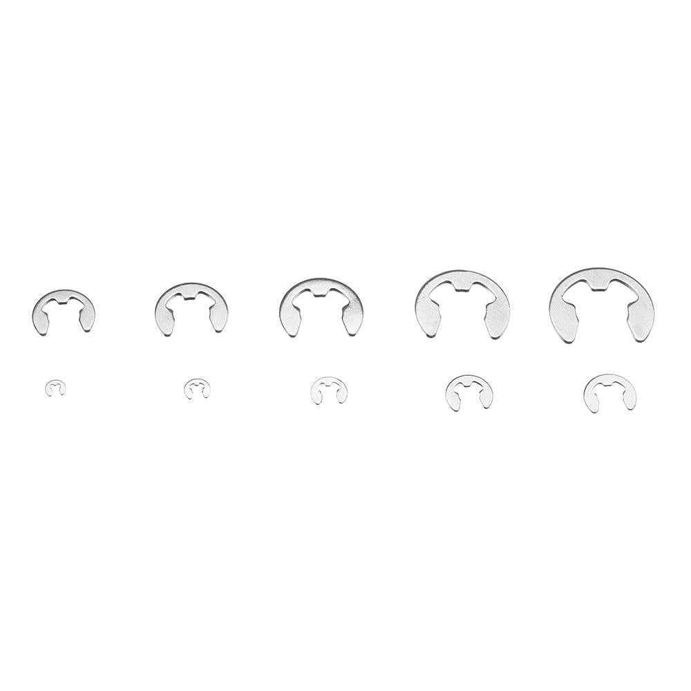 Stainless Steel E-Clip External Retaining Snap Ring 1.5-10mm Assortment Set 120Pcs