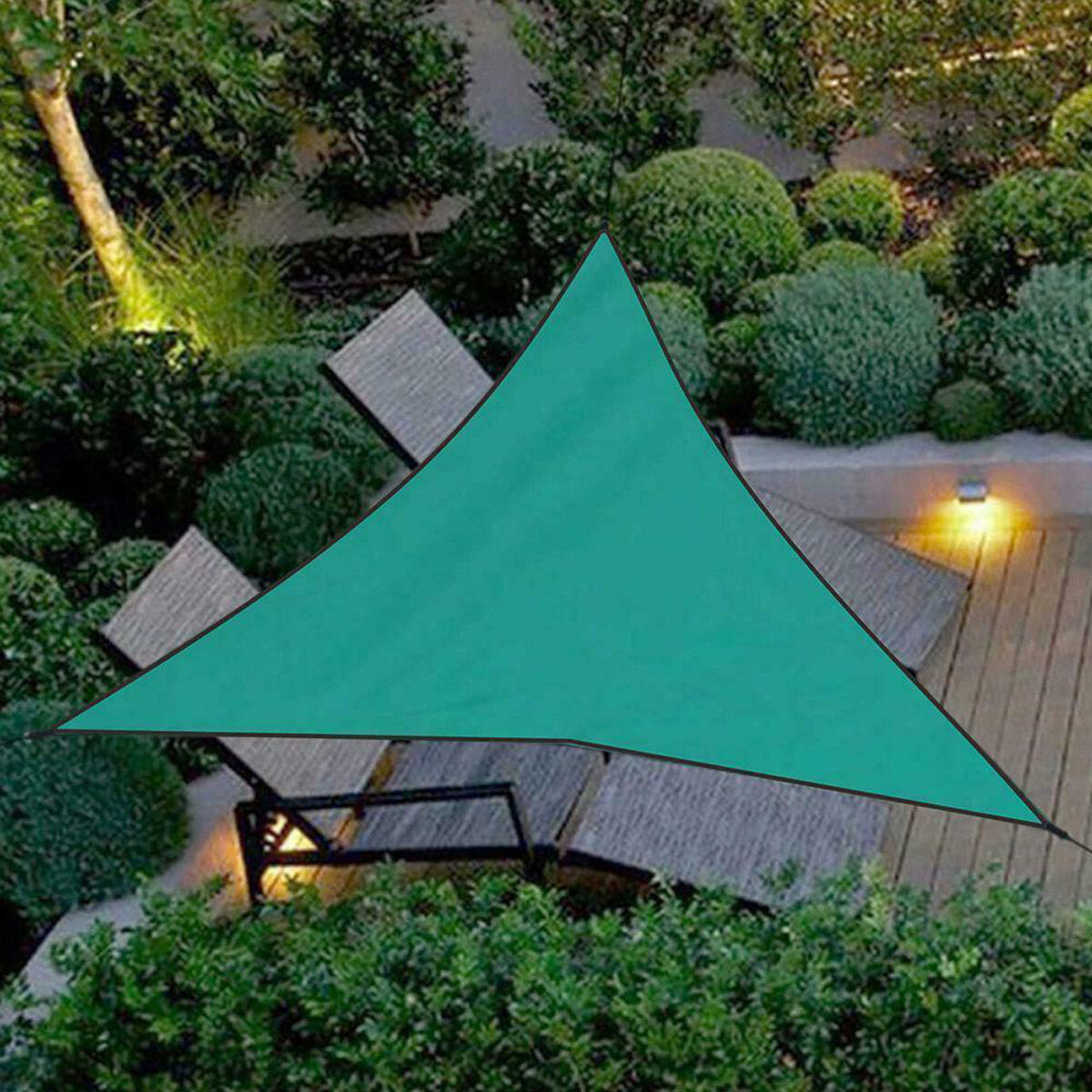 6x6x6m Sunshade Awning Waterproof Canopy Cover UV-proof Swimming Yard Beach Garden Patio Sail