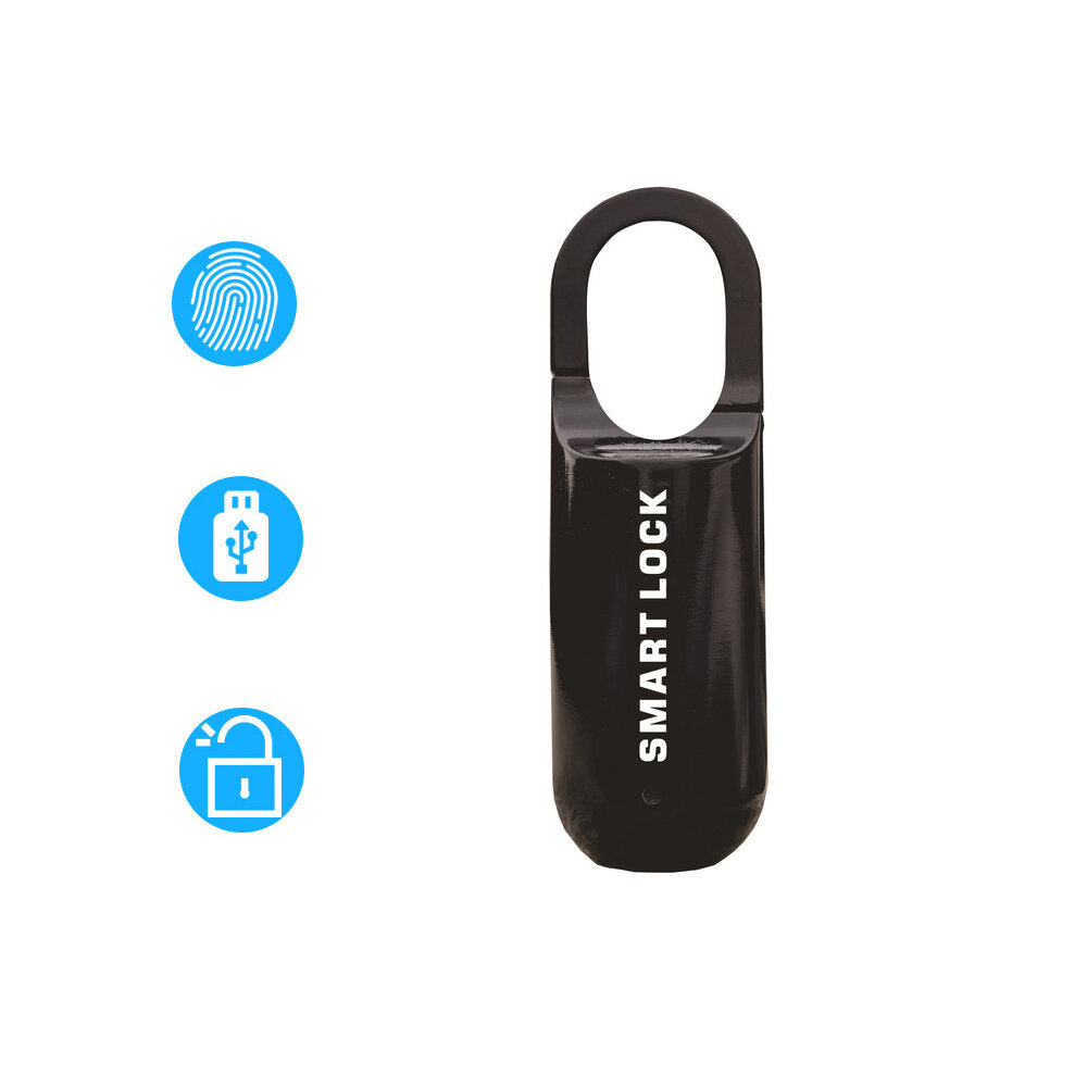 Fingerprint Lock Waterproof Mini USB Rechargeable Door Lock Quick Unlock Zinc Alloy Anti-theft Lock