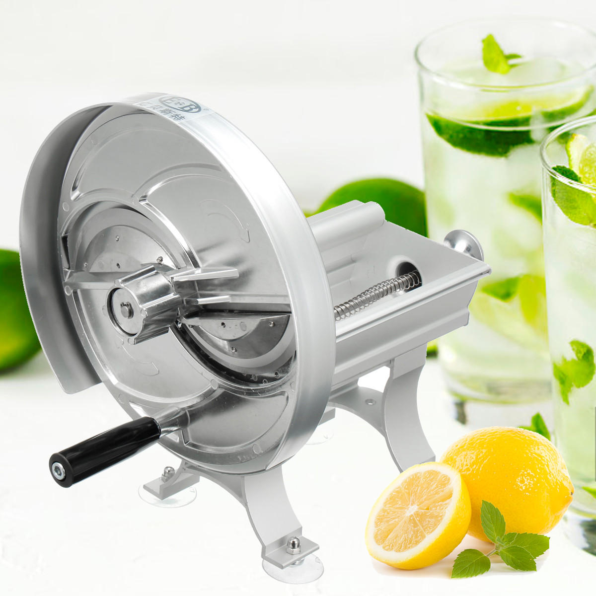 Silver Stainless Steel Slicer Manual Commercial Fruit Vegetable Slicing Machine Tools