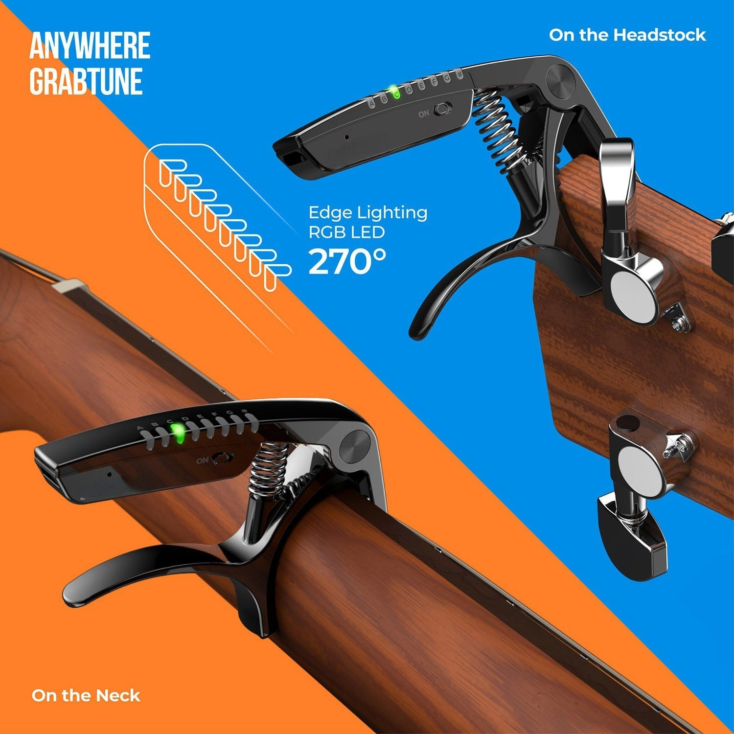 2-in-1 Multi-functional Guitar Capo Tuner