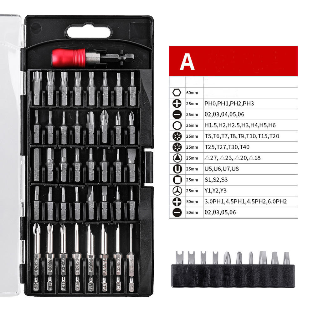 A/B/C/D Type Screwdriver Drill Bits Tools kit 1/4 Inch Hex Shank Magnetic Screwdriver Bit Set