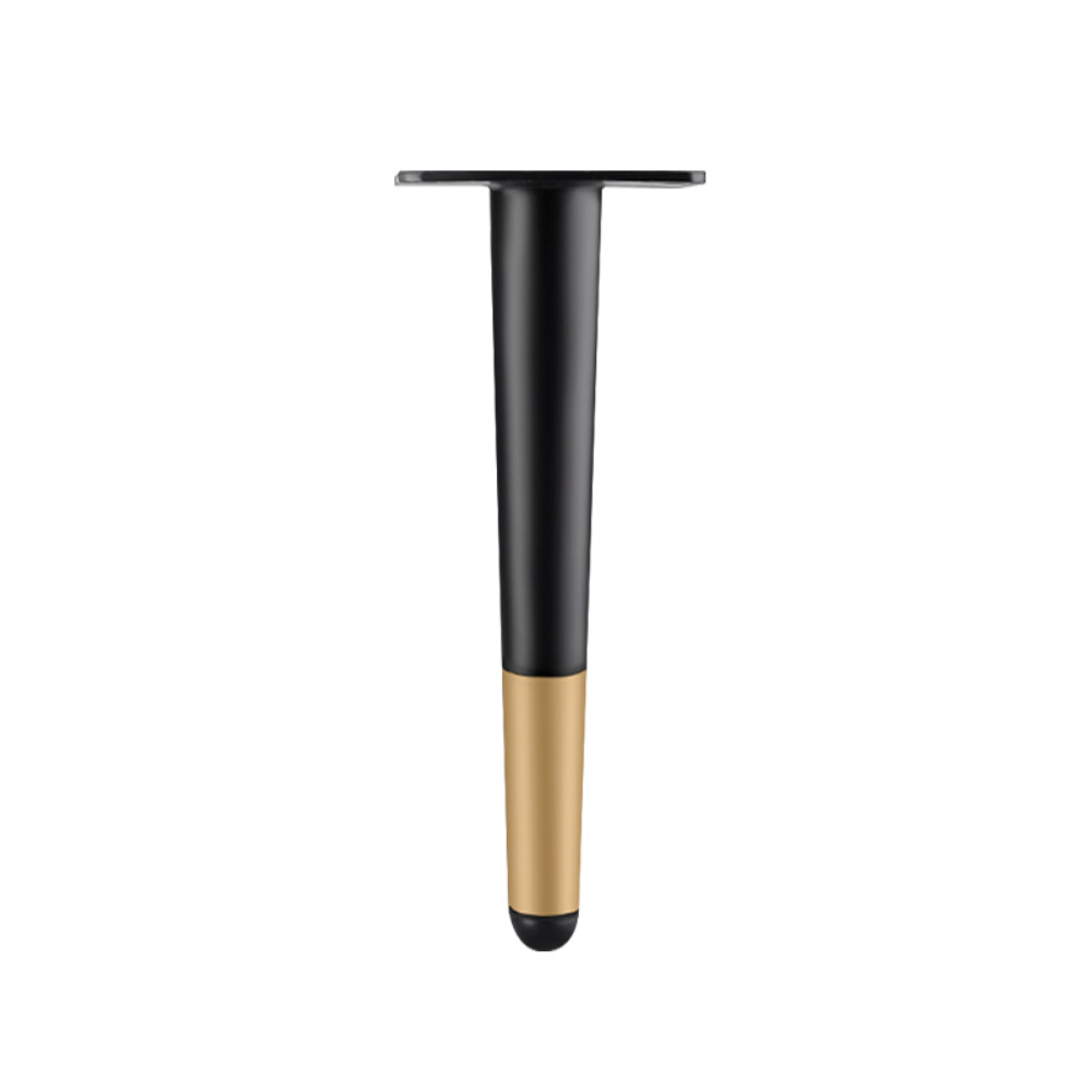 4pcs 10/15/20/25/30cm Golden-black Cone Furniture Leg for TV Cabinet Coffee Table Sofa Bedside Bathroom
