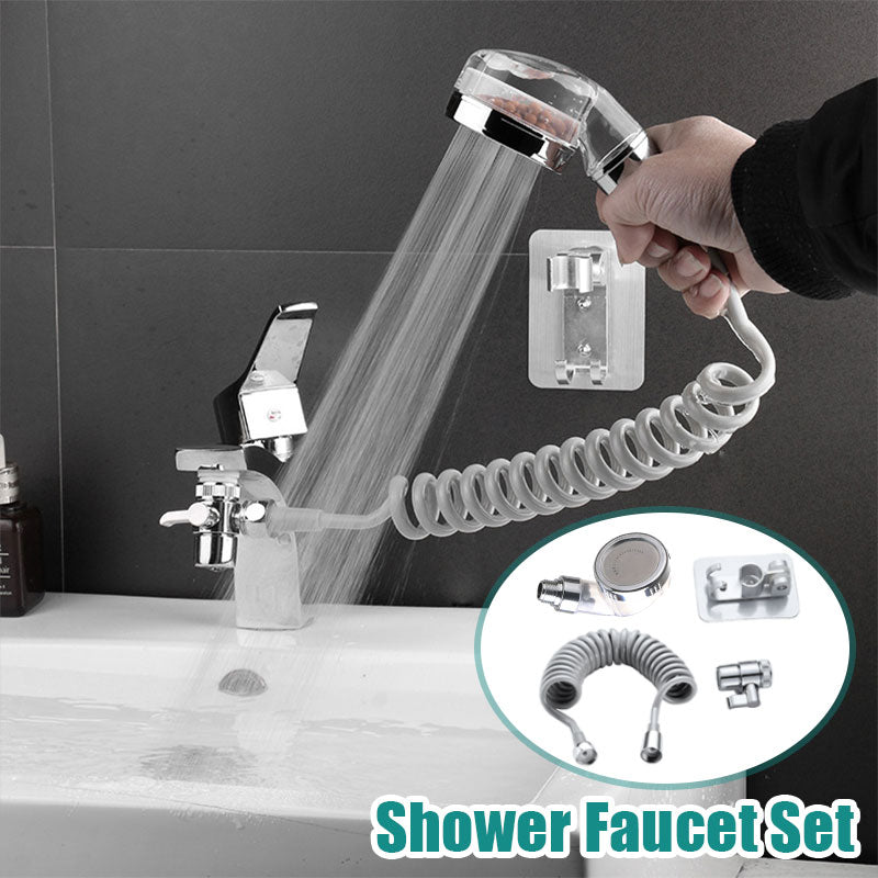 Bathroom Wash Face Basin Water Tap External Shower Head Toilet Hold Filter Flexible Hair Washing Faucet Rinser Extension Set