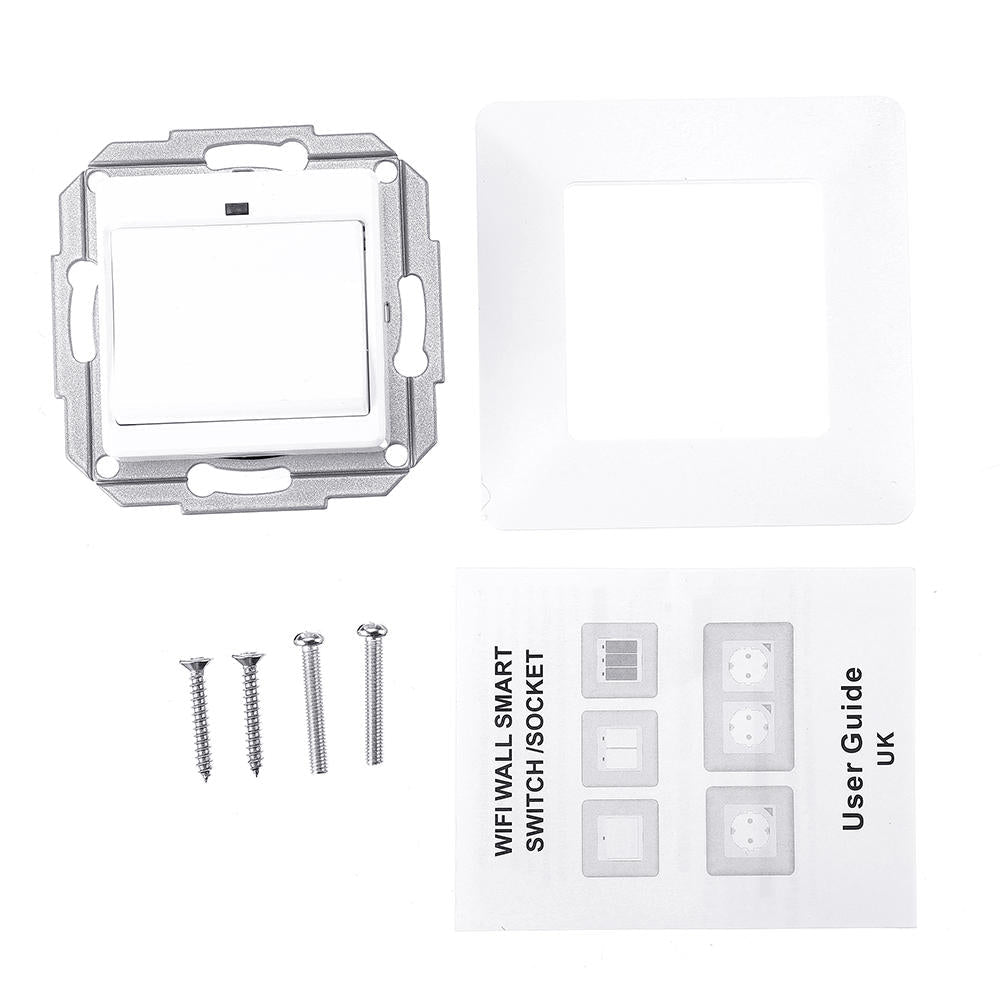EU Standard 1 Gang Smart Push Button Switch Tuya Wireless Remote Control Work with Alexa Google Home