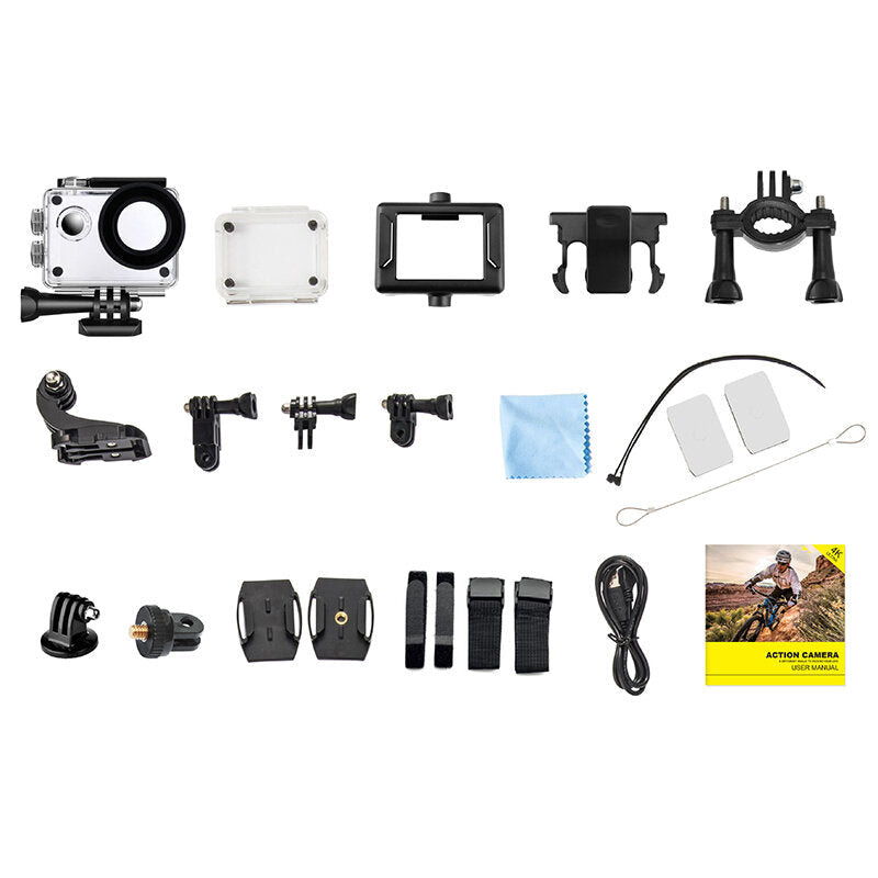 Ultra HD 4Kat60fps EIS Anti-shake Action Sport Camera 170 Lens 5G WiFi 30m Waterproof with Remote Control Full Set of Accessories for Vlog Travel