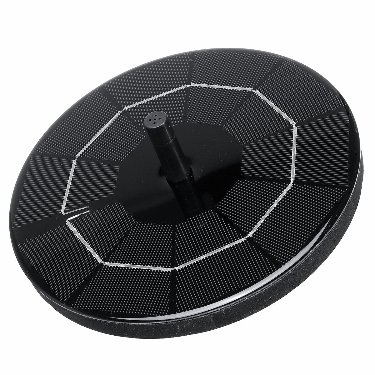 8-in-1 Solar Bird Water Fountain Set 3.5W Circle Floating Pump for Working at Cloudy or Night