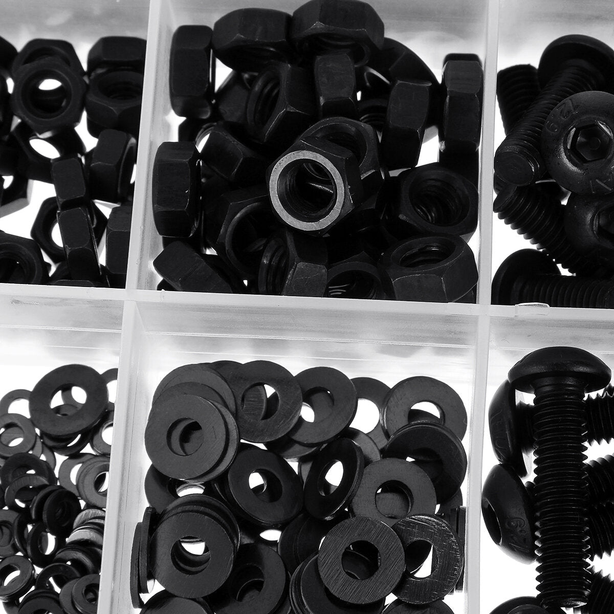 1060pcs M2 M3 M4 M5 Hex Socket Screw Set Carbon Steel Semicircular Head Screws
