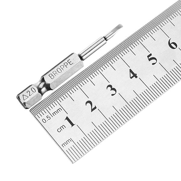5pcs 2.0 50mm 1/4 Inch Hex Magnetic Triangle Screwdriver Bits Set