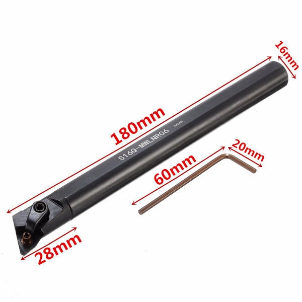 Lathe Turning Tool Holder 16180mm Boring Bar For WNMG0604 Inserts