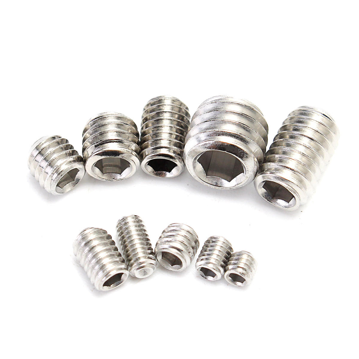 M3 M4 M5 M6 M8 304 Stainless Steel Hex Socket Screws Assortment 200pcs