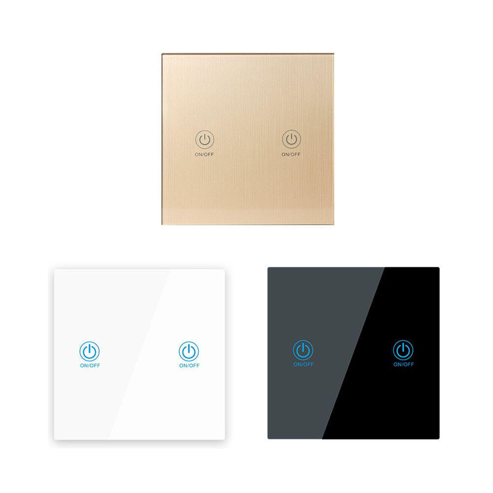 Wall Touch Remote Control Switch Wireless RF Transmitter Tempered Glass Panel 1 Channel 433MHz 86