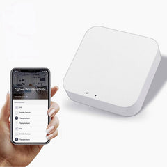 Smart Gateway Wireless Hub Group Control APP Push Voice Control Security Privacy Protection Smart Homekit Work Support Alexa Google Assistant